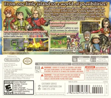 Dragon Quest VII - Fragments of the Forgotten Past (USA) box cover back